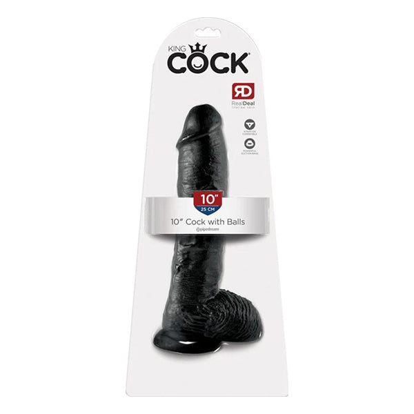 King Cock 10" Suction Base dildo with balls