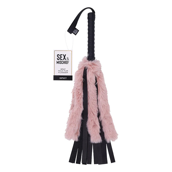 Sex & Mischief Brat faux fur flogger