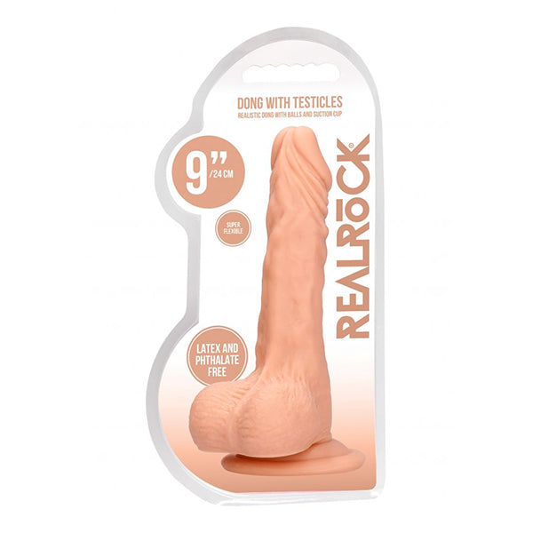 RealRock Soft 9" dildo with balls.