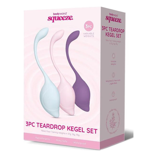 Bodywand Squeeze 3-piece teardrop kegel set