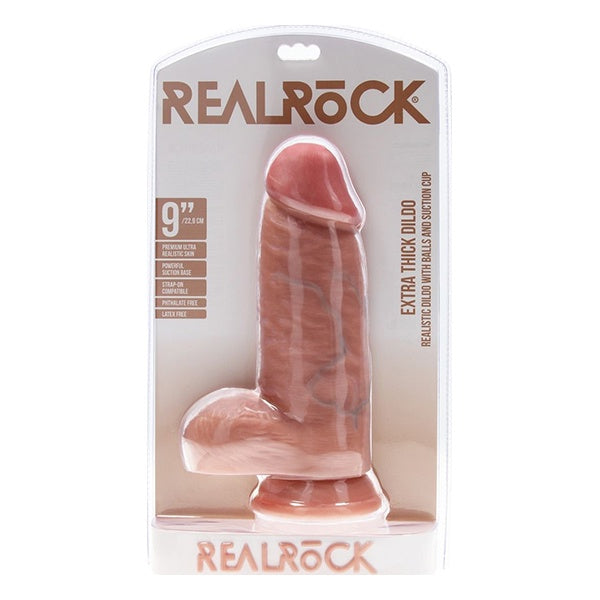 RealRock Extra Thick 9" dildo with balls