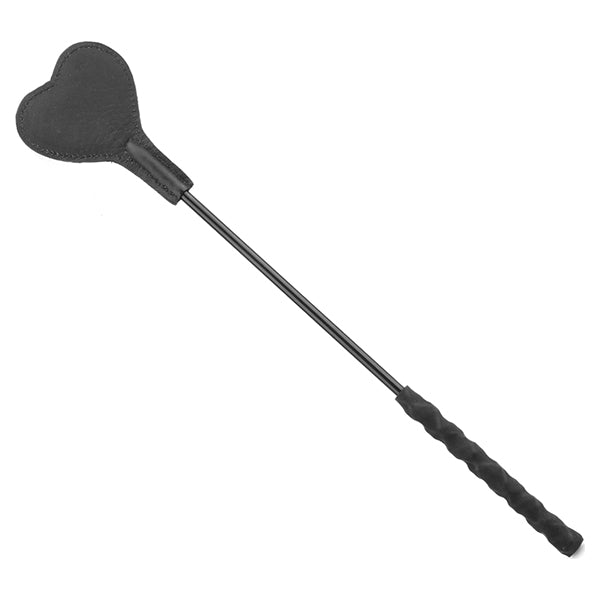 Liebe Seele Luxury Leather mini-riding crop with  blue rivets